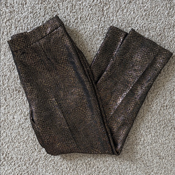 NEW Anne Klein Gold Straight Leg Trousers Sz 6 - Picture 10 of 11